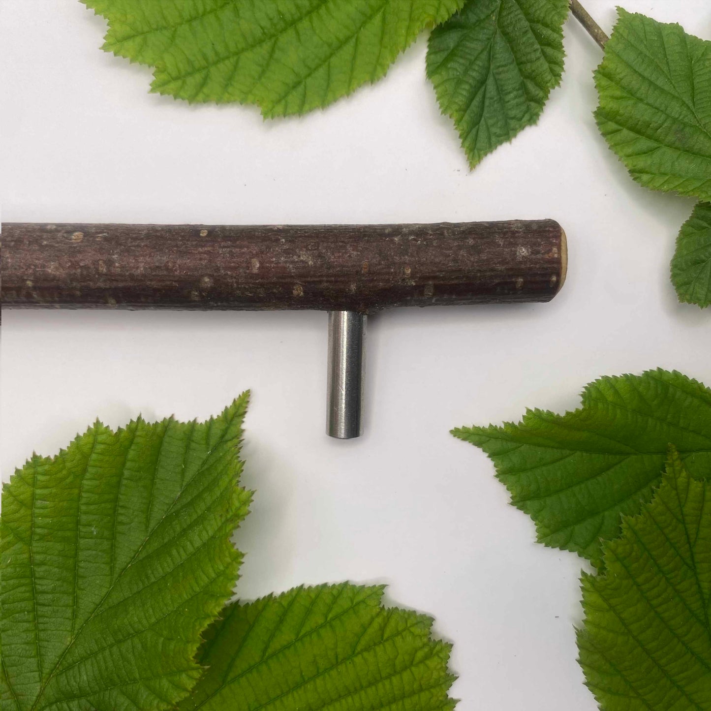 Pull Bar Handle 230 • Hazel & Stainless Steel • Smooth • 6mm