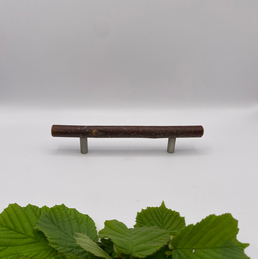 Pull Bar Handle 160 • Hazel & Stainless Steel • Knurled