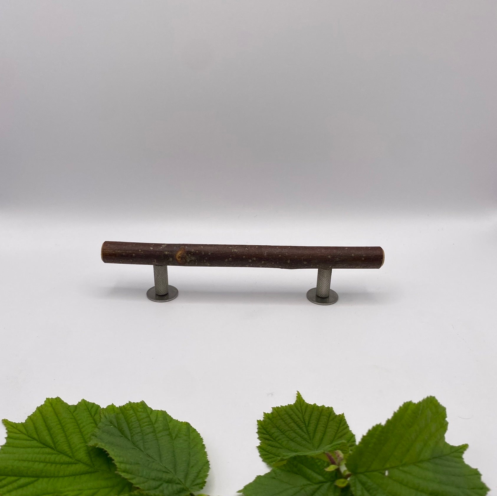 Pull Bar Handle 160 • Hazel & Stainless Steel • Knurled