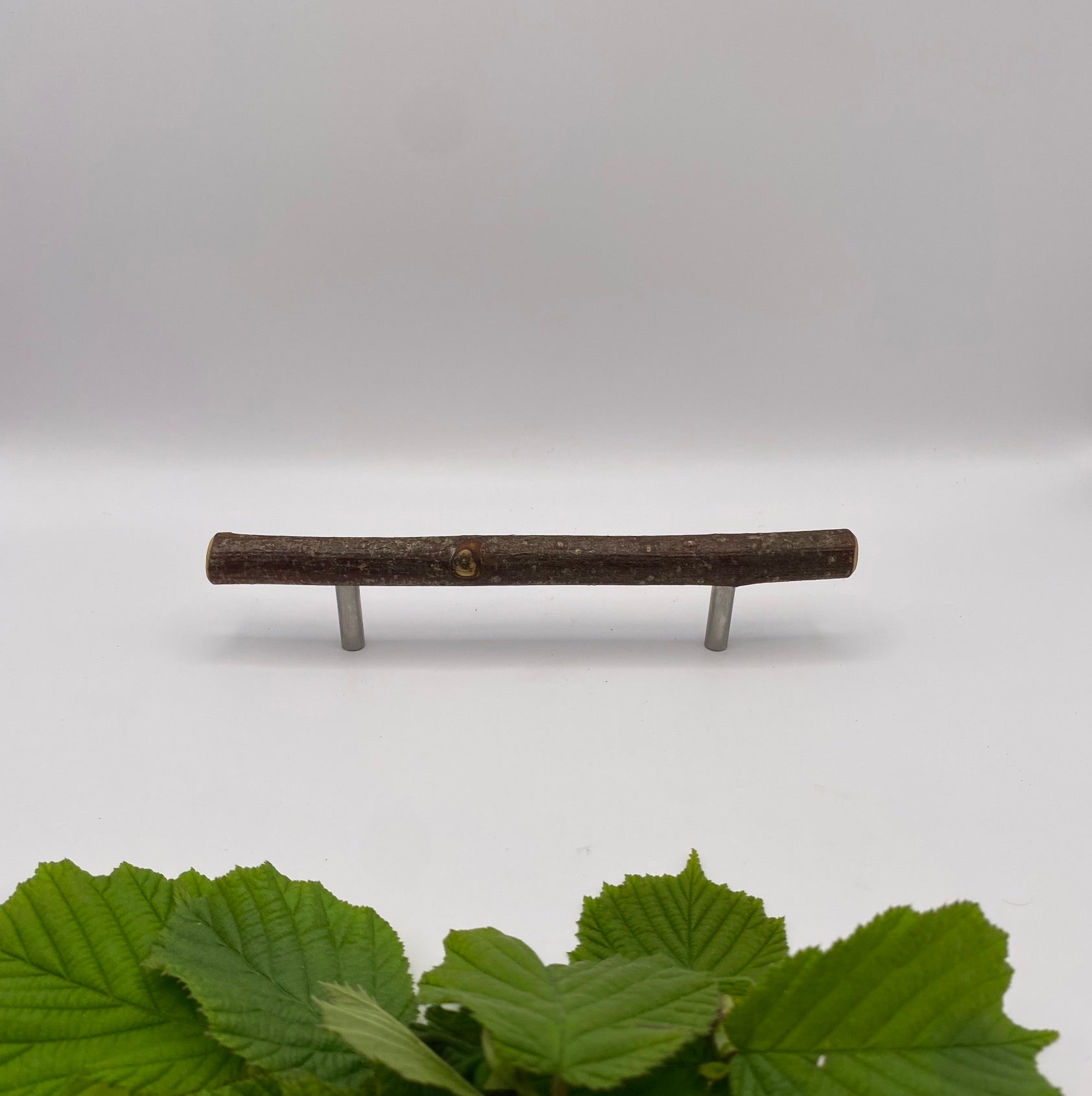 Pull Bar Handle 160 • Hazel & Stainless Steel • Smooth • 6mm