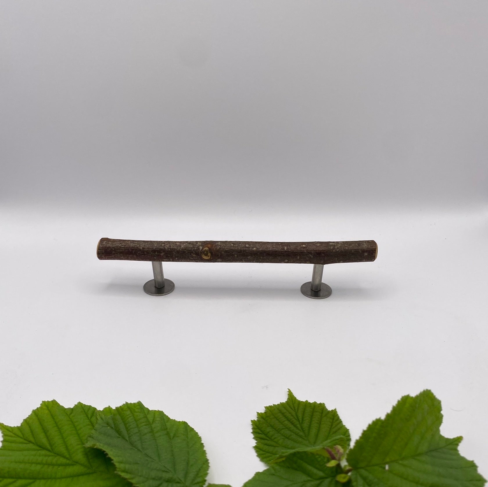 Pull Bar Handle 160 • Hazel & Stainless Steel • Smooth • 6mm