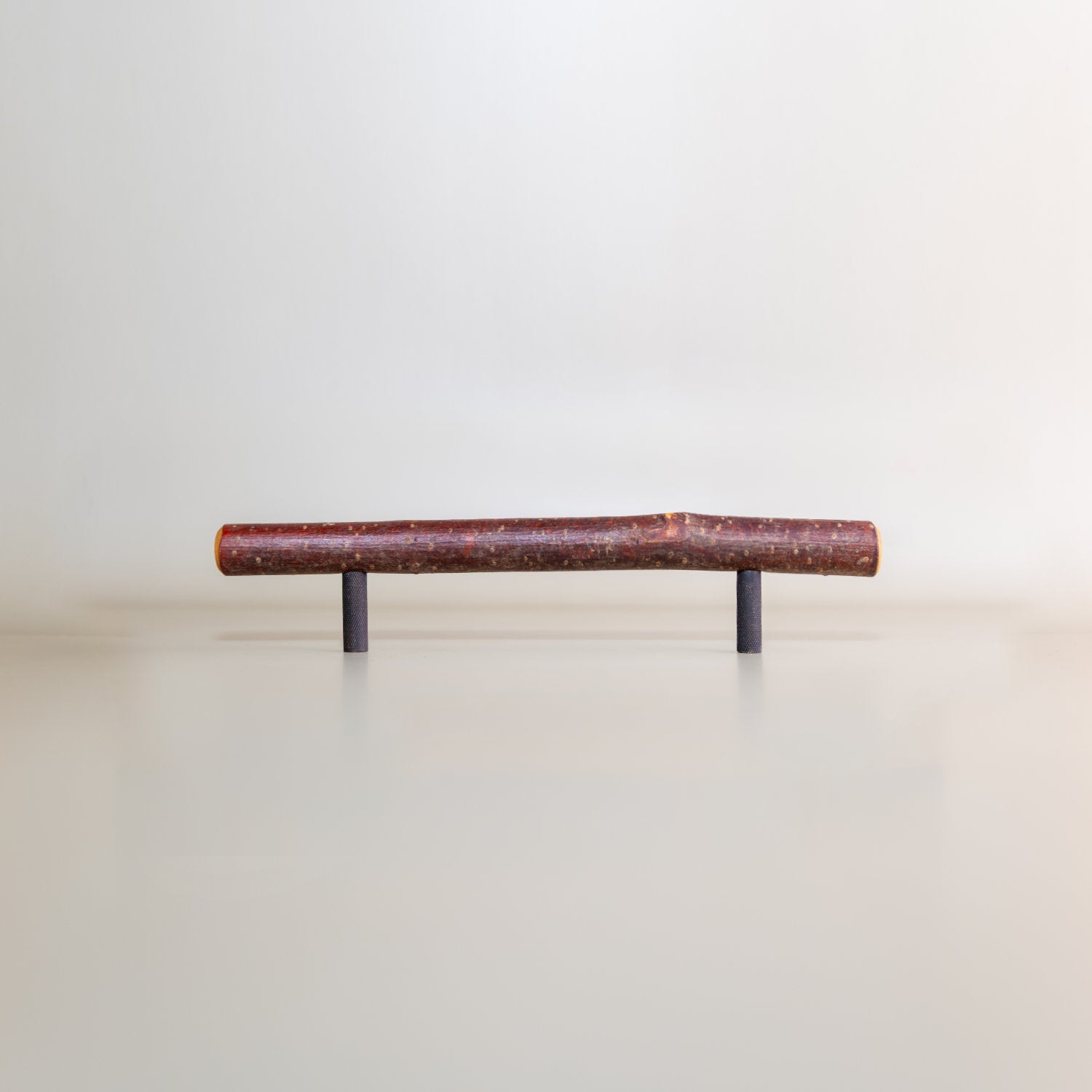 Pull Bar Handle 160 • Hazel & Blackened Brass • Knurled