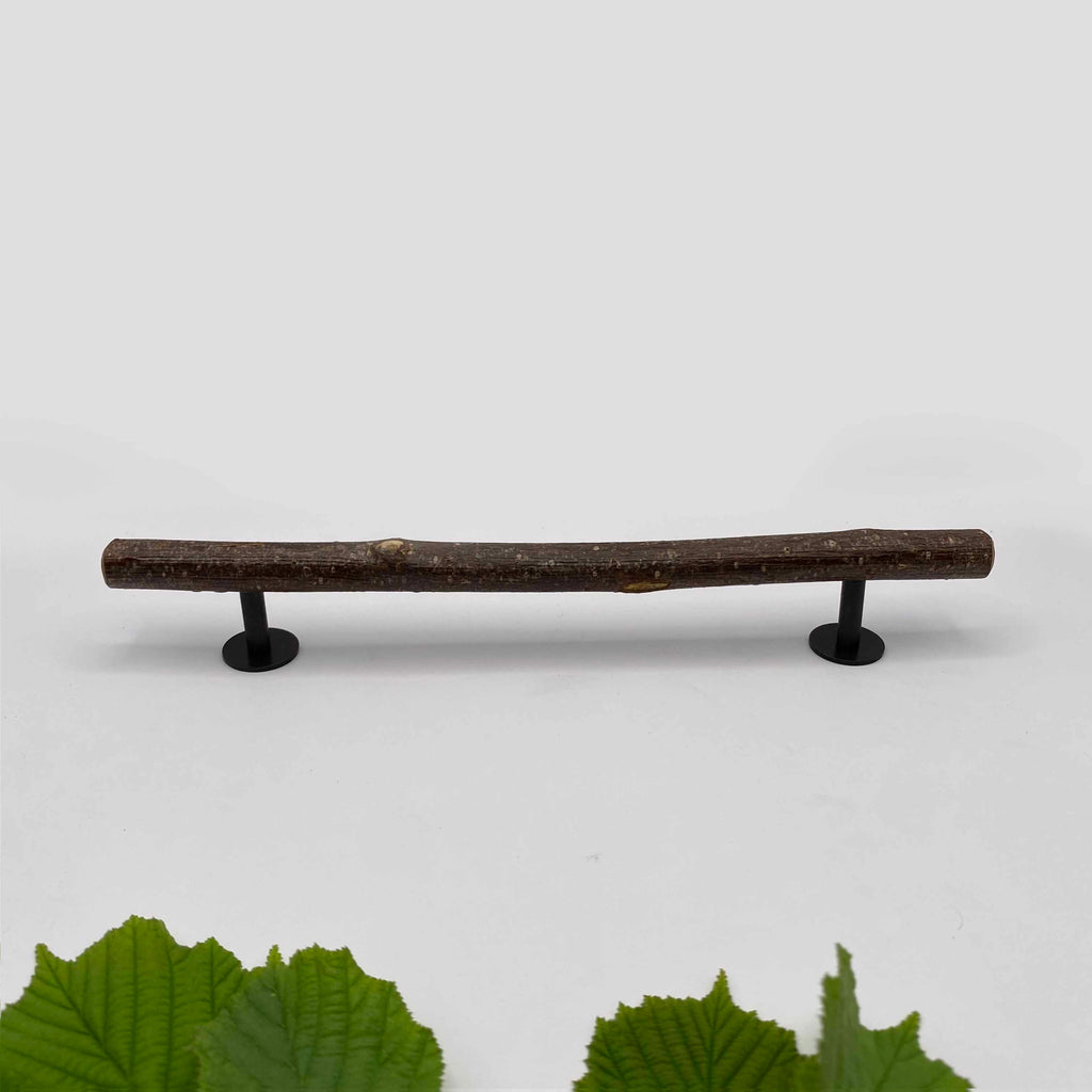 Pull Bar Handle 230 • Hazel & Blackened Brass • Knurled