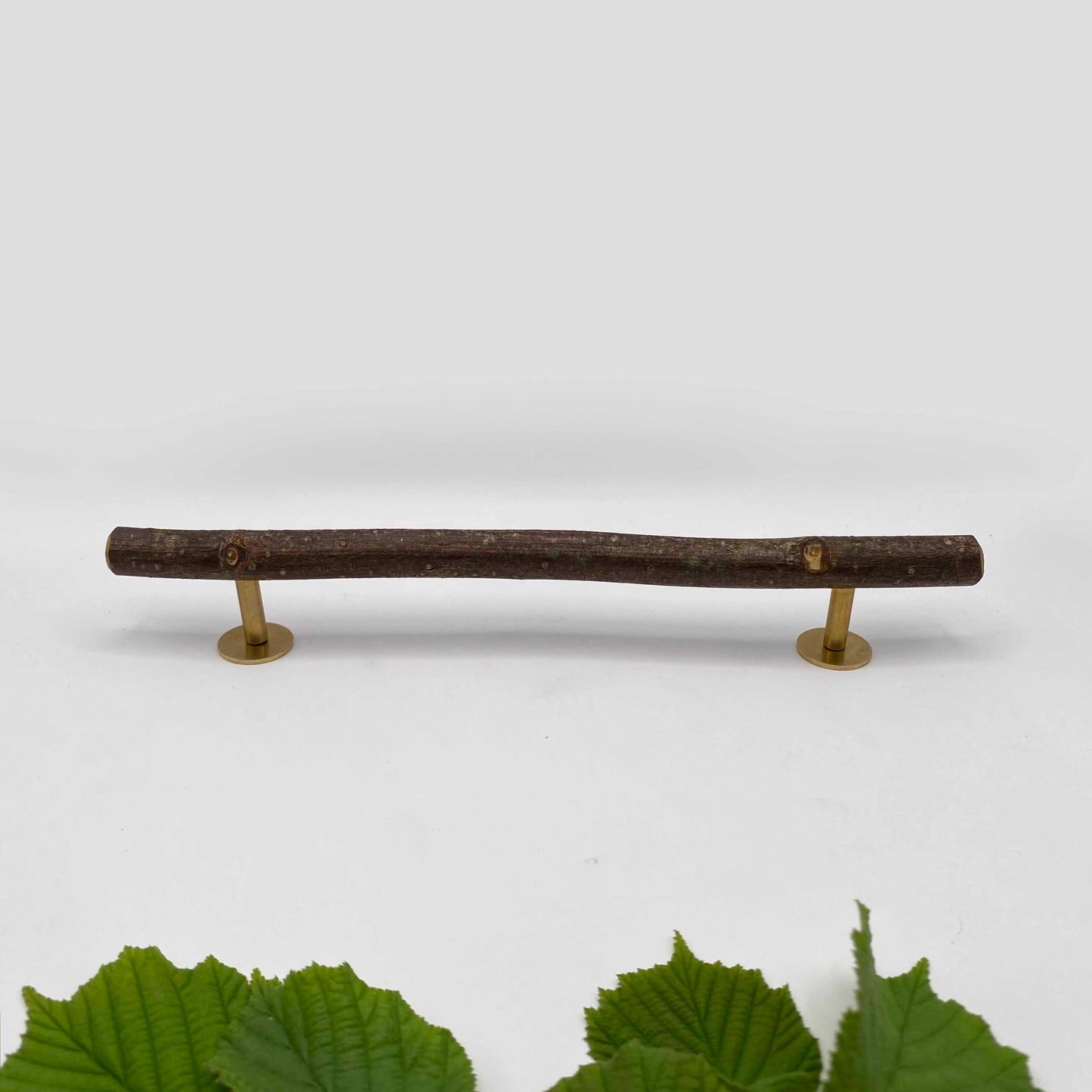 Pull Bar Handle 230 • Hazel & Uncoated Brass • Smooth