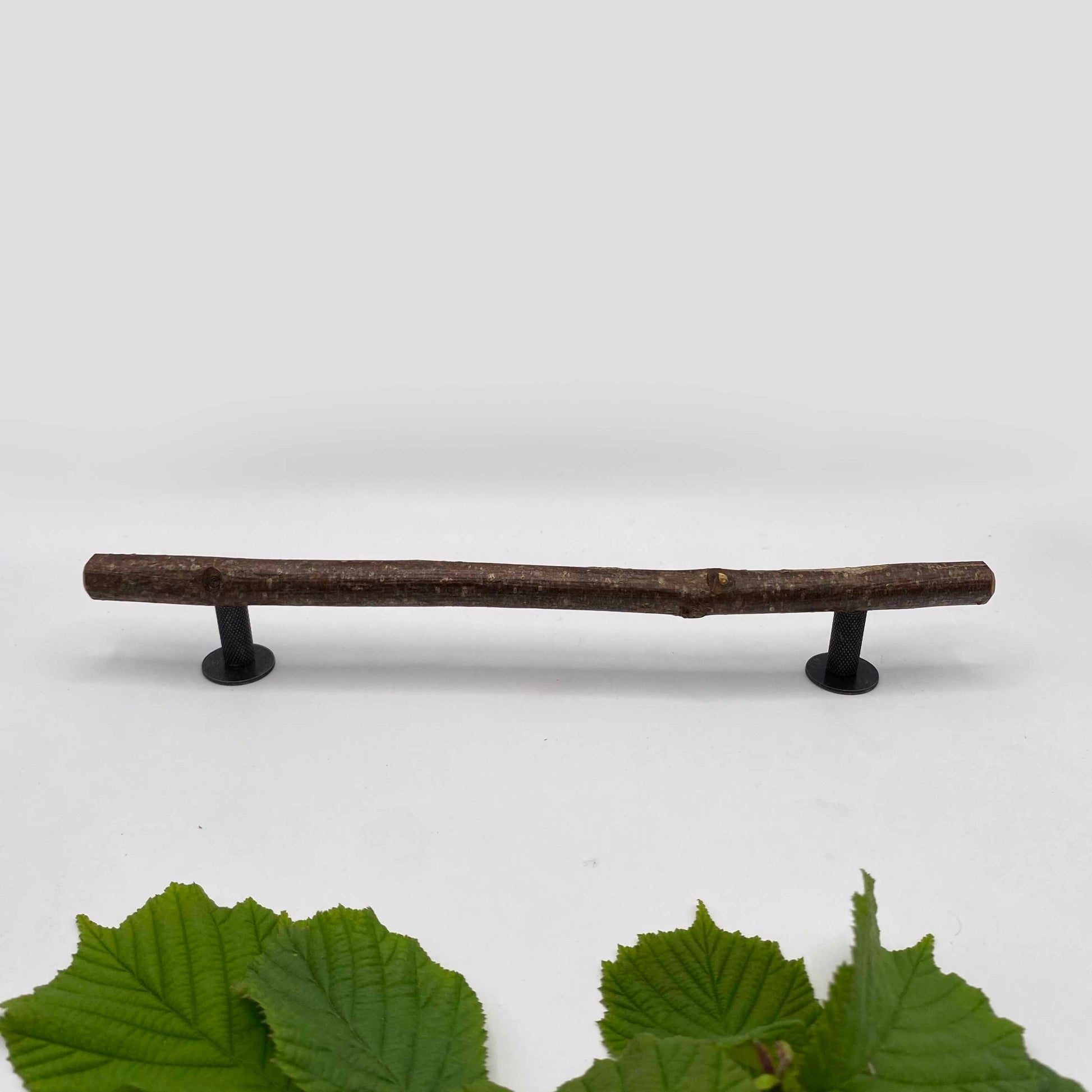Pull Bar Handle 230 • Hazel & Blackened Stainless Steel • Knurled