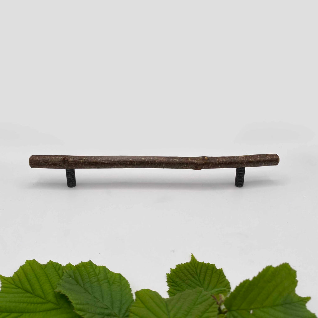 Pull Bar Handle 230 • Hazel & Blackened Stainless Steel • Knurled