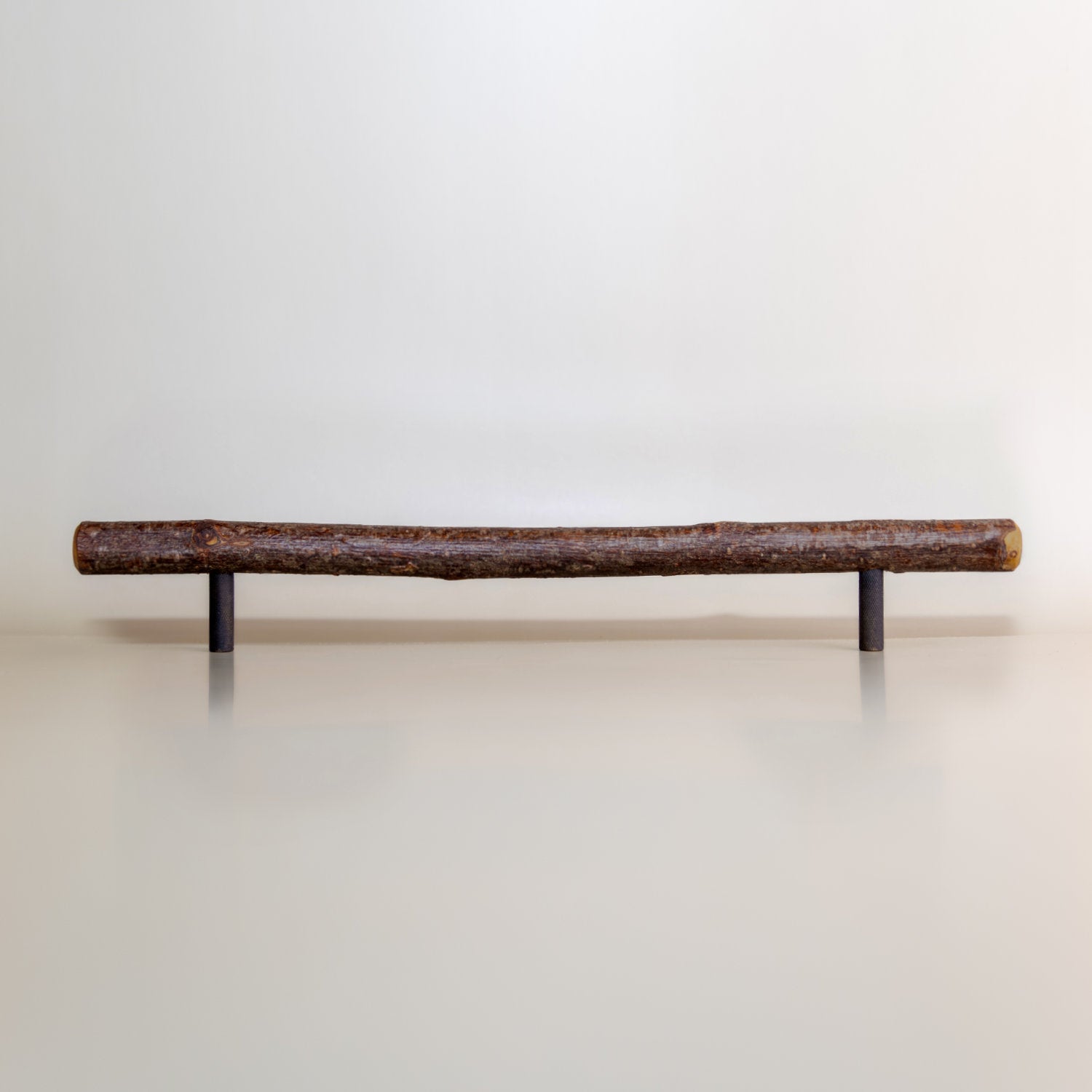 Pull Bar Handle 230 • Hazel & Blackened Brass • Knurled