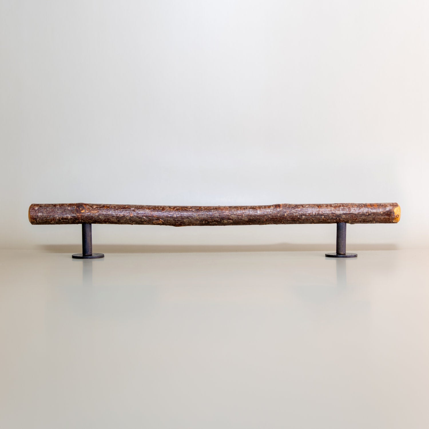 Pull Bar Handle 230 • Hazel & Blackened Brass • Knurled