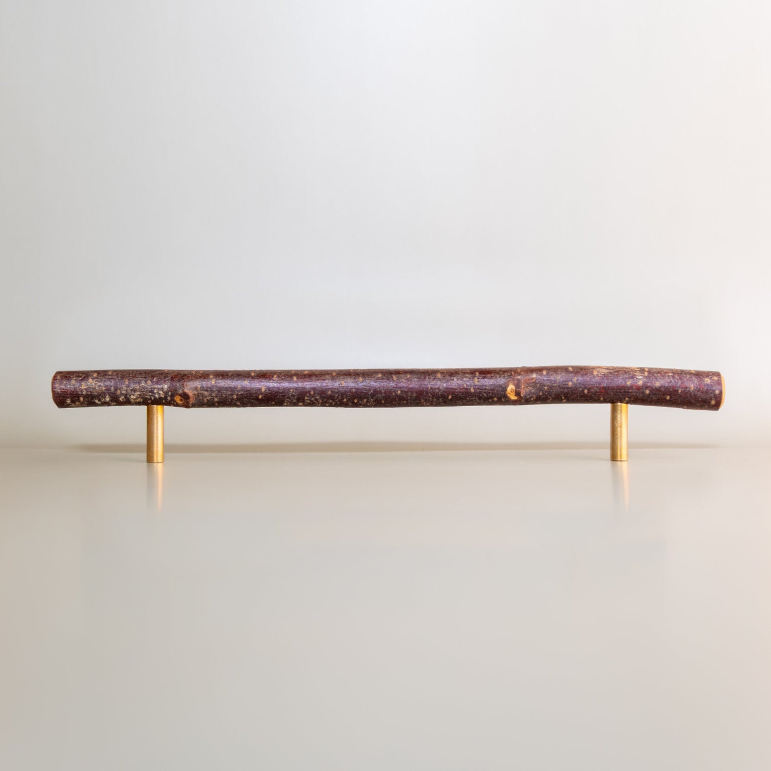 Pull Bar Handle 230 • Hazel & Uncoated Brass • Smooth
