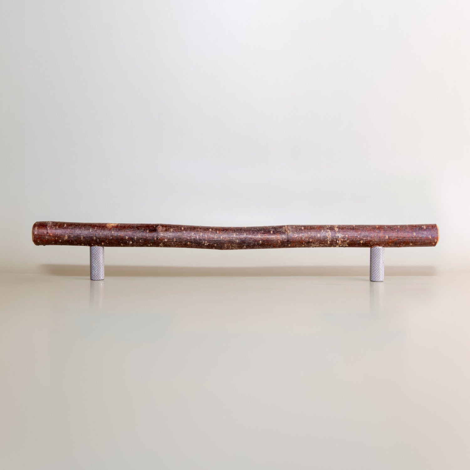 Pull Bar Handle 230 • Hazel & Stainless Steel • Knurled