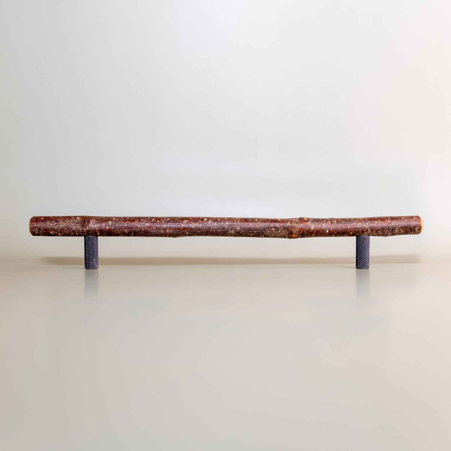 Pull Bar Handle 230 • Hazel & Blackened Stainless Steel • Knurled