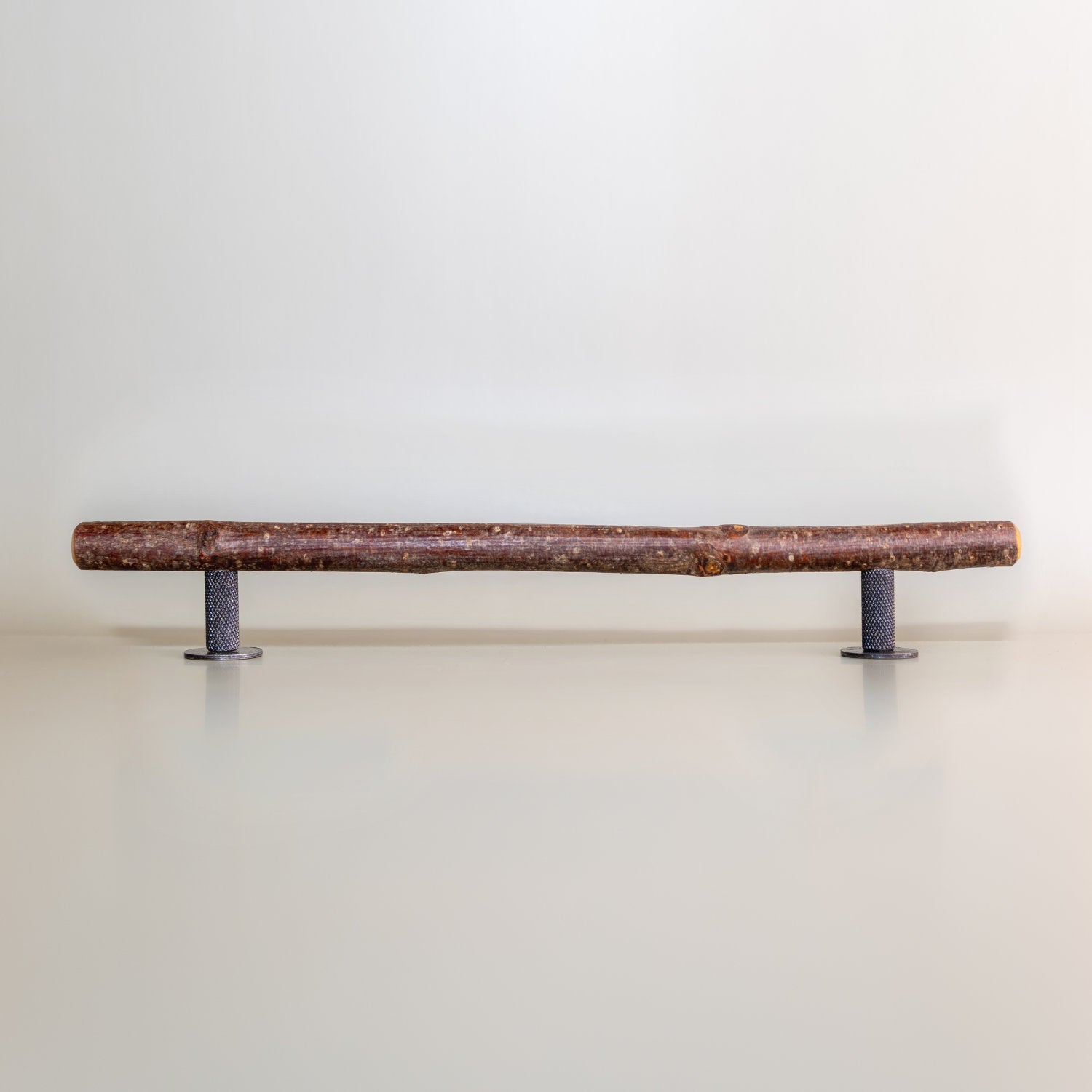 Pull Bar Handle 230 • Hazel & Blackened Stainless Steel • Knurled