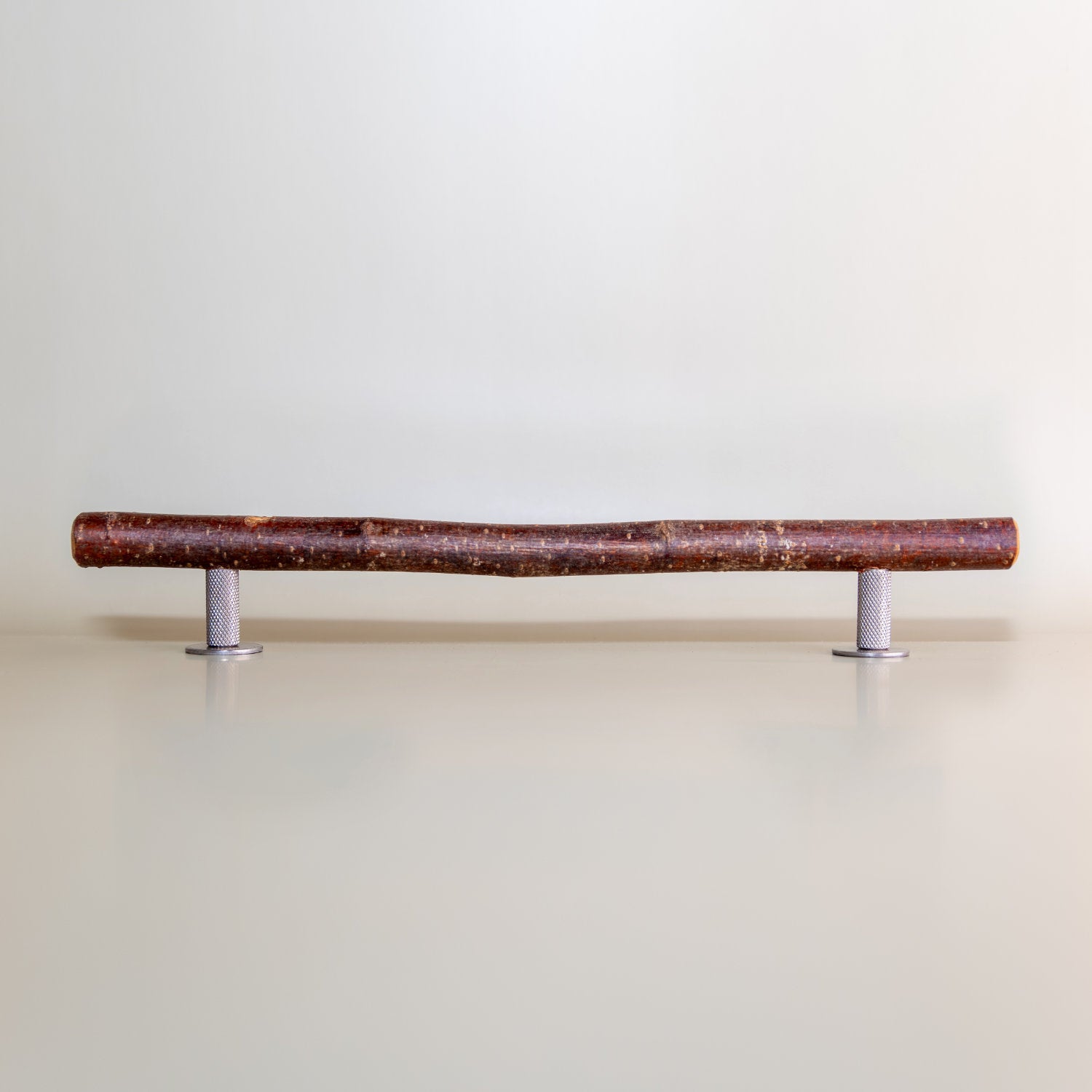 Pull Bar Handle 230 • Hazel & Stainless Steel • Knurled