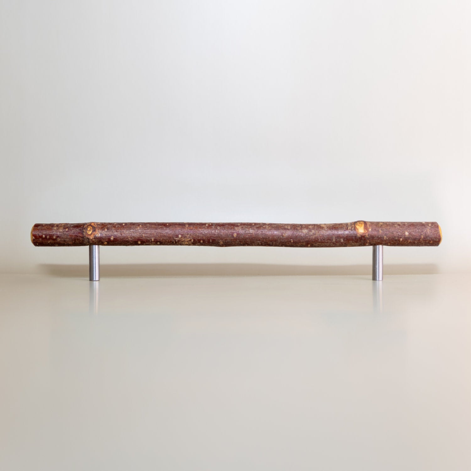 Pull Bar Handle 230 • Hazel & Stainless Steel • Smooth • 6mm