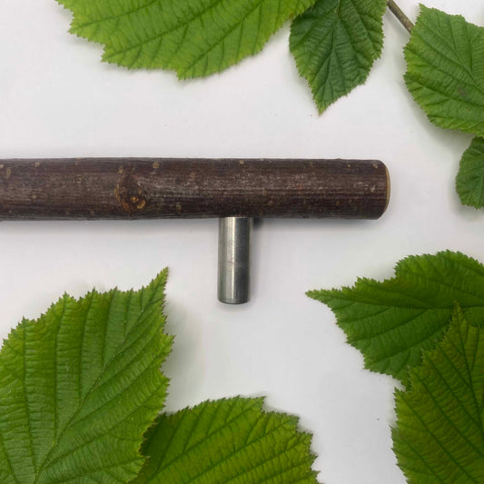 Pull Bar Handle 230 • Hazel & Stainless Steel • Smooth • 8mm