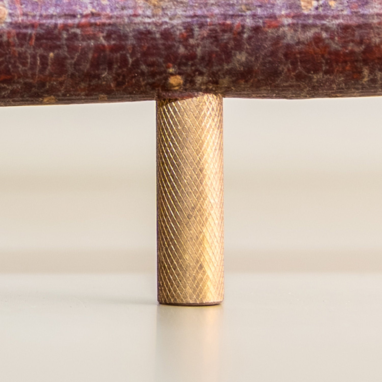 Pull Bar Handle 160 • Hazel & Uncoated Brass • Knurled