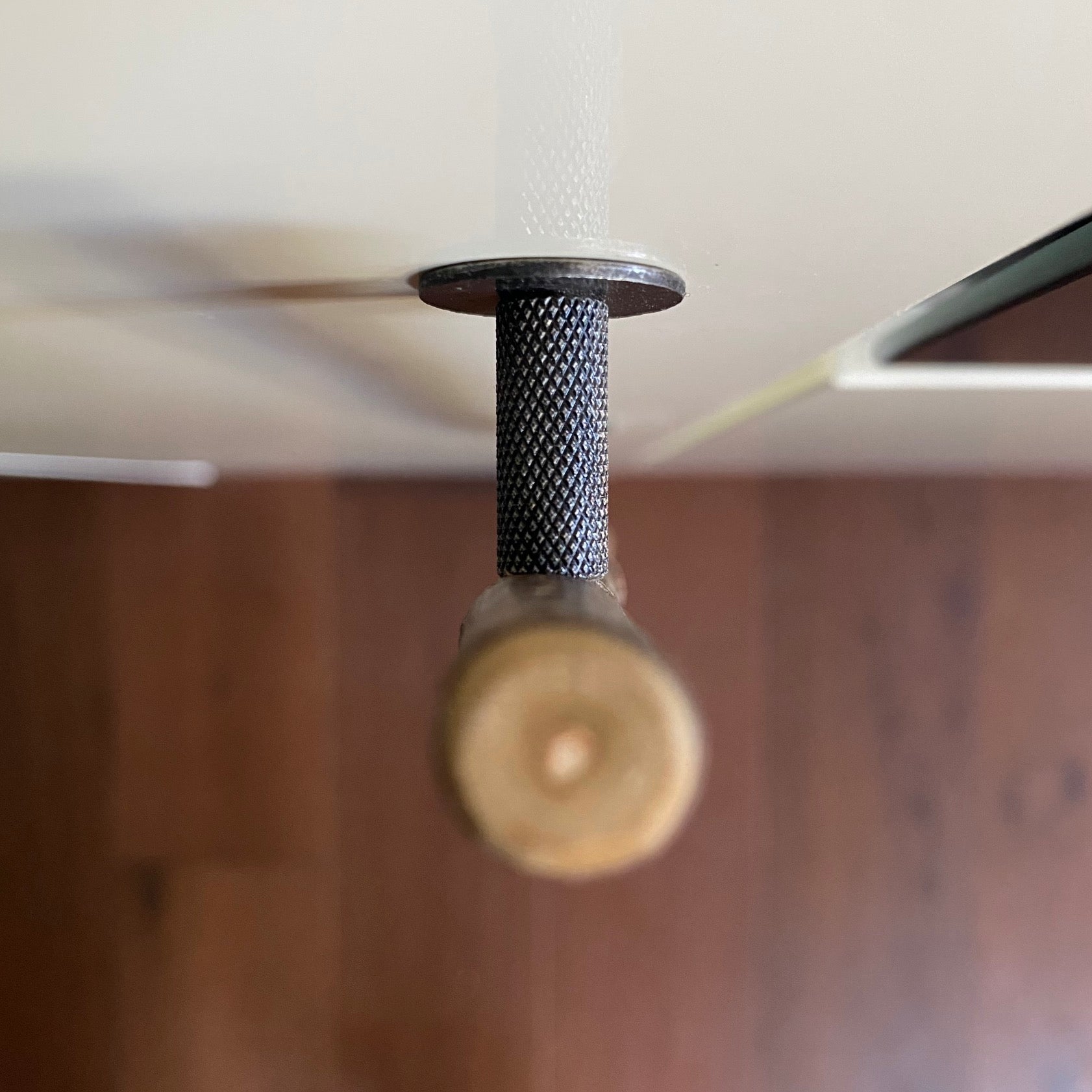 Pull Bar Handle 230 • Hazel & Blackened Stainless Steel • Knurled