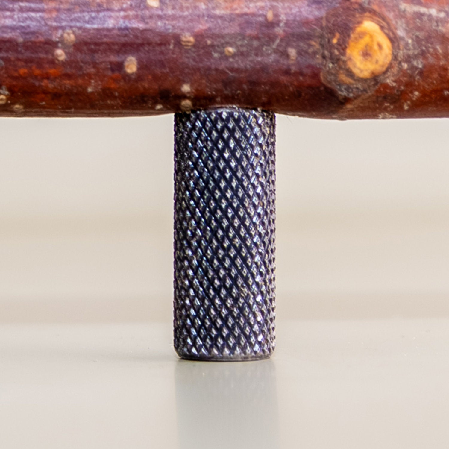 Pull Bar Handle 230 • Hazel & Blackened Stainless Steel • Knurled