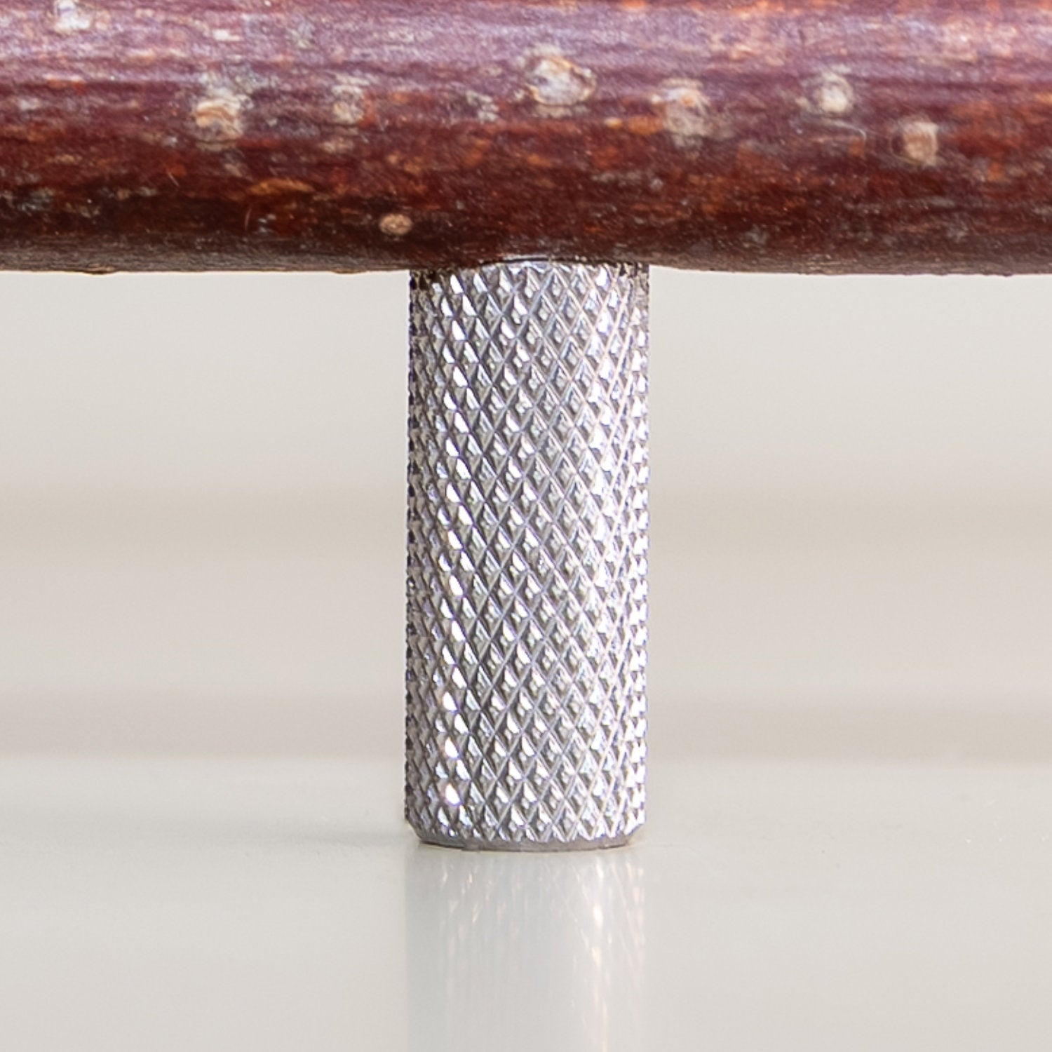 Pull Bar Handle 160 • Hazel & Stainless Steel • Knurled